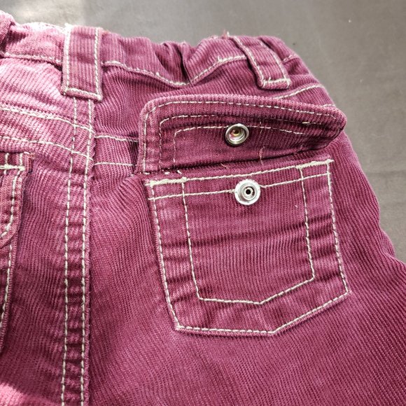 Vintage Jeans Purple Corduroy Denim Straight Leg Elastic Waistband 2T Baby Gap - Picture 6 of 6